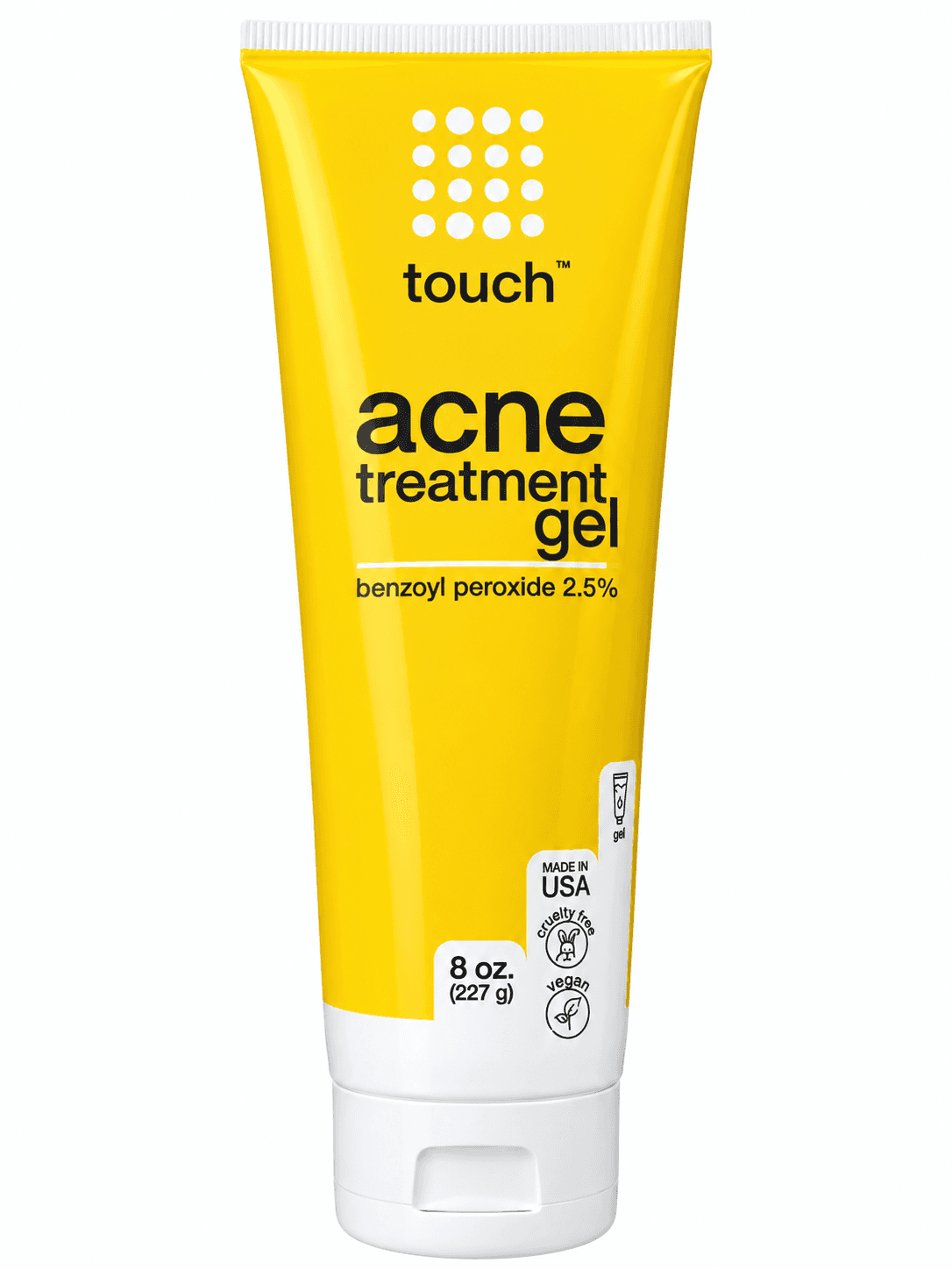 Touch Acne Treatment Gel Benzoyl Peroxide 2.5% – 227g (8 oz)