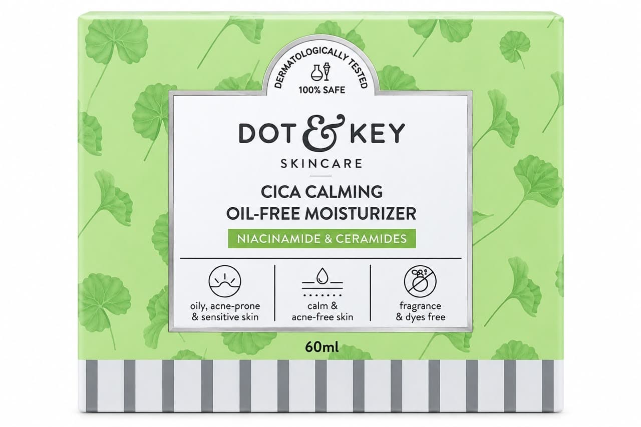 Dot & Key Cica Calming Oil-Free Moisturizer with Niacinamide & Ceramides – 60ml