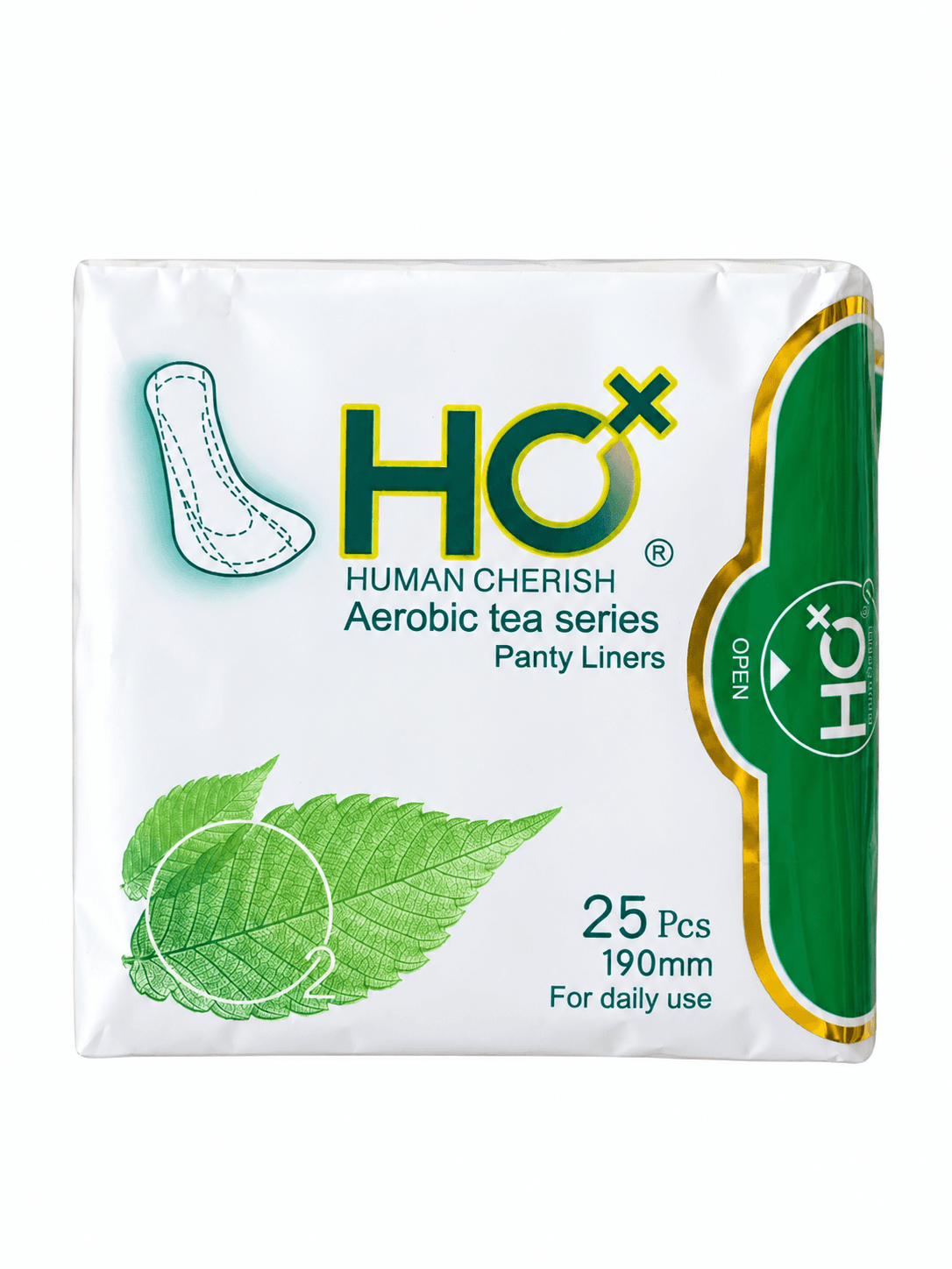 HC HUMAN CHERISH AEROBIC TEA SERIES PANTY LINERS 190MM-25PCS