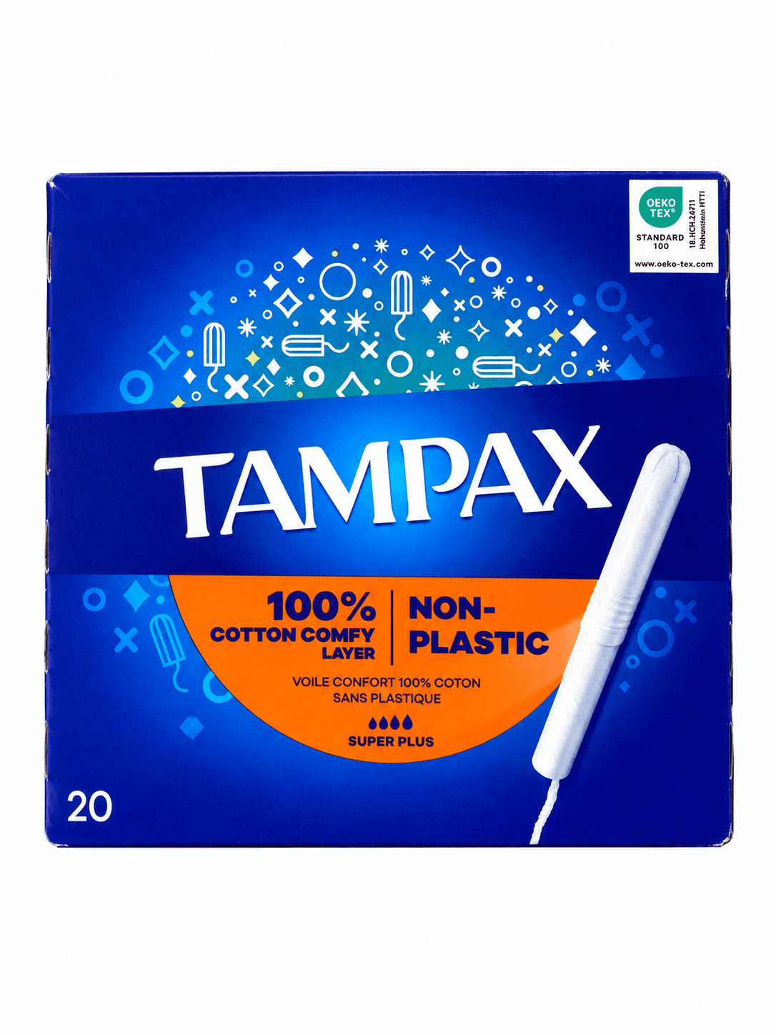 TAMPAX SUPER TAMPONS 100% COTTON