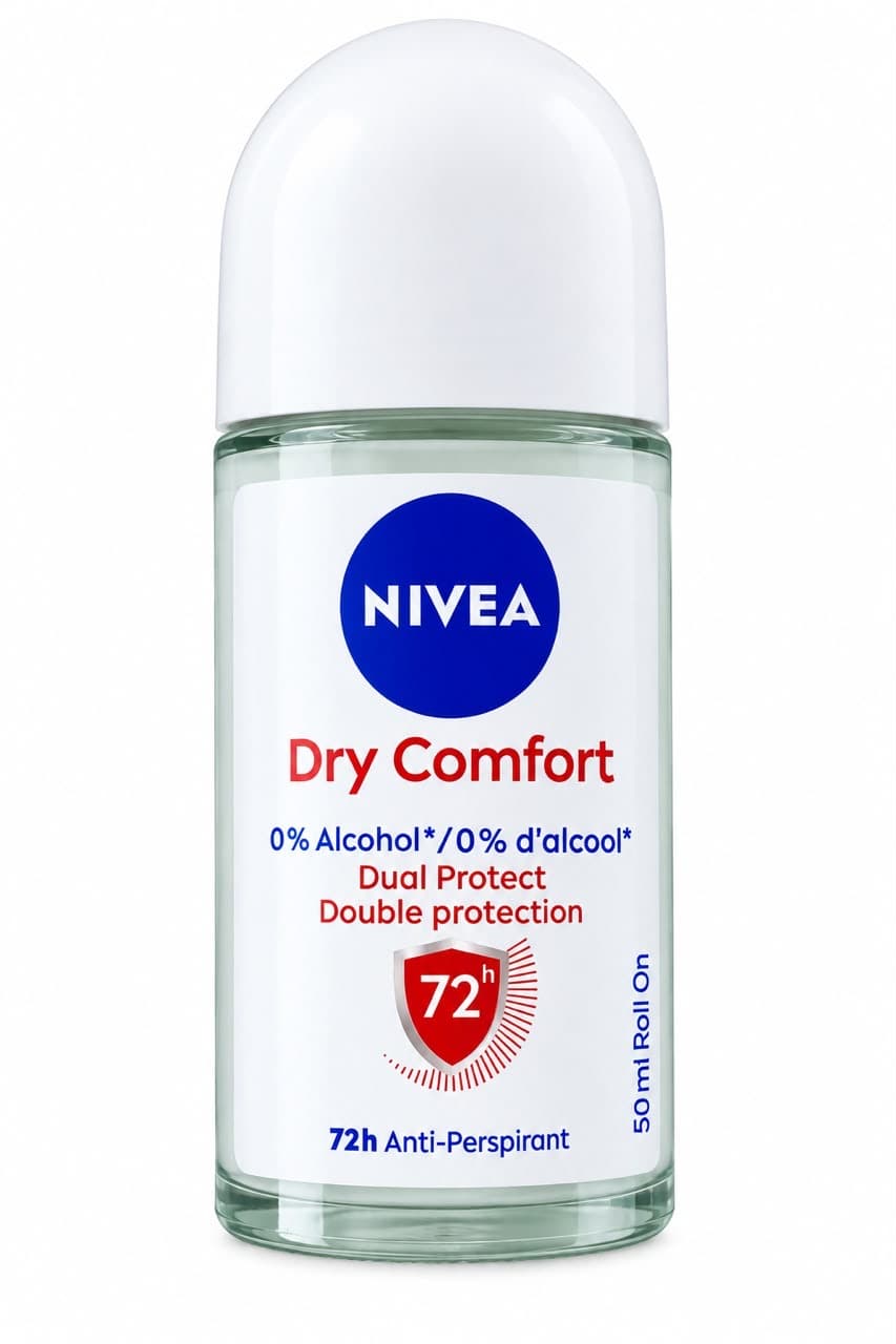 Nivea Dry Comfort Dual Protect Anti-Perspirant Roll-On – 50ml