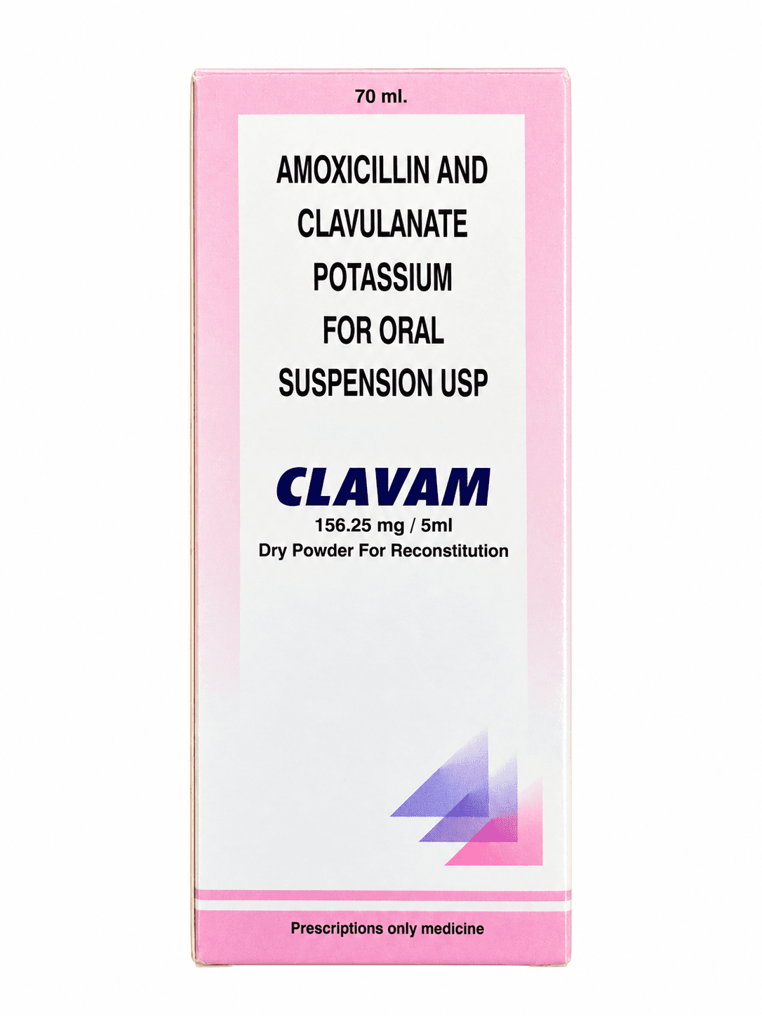 CLAVAM AMOXICILLIN & CLAVULANATE ORAL SUSPENSION 156.25MG/ML-70ML