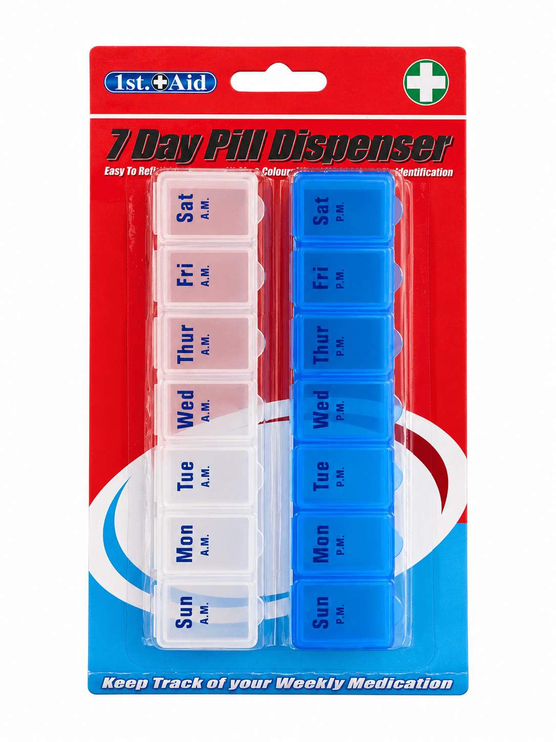 1ST AID 7-DAY AM/PM PILL DISPENSER