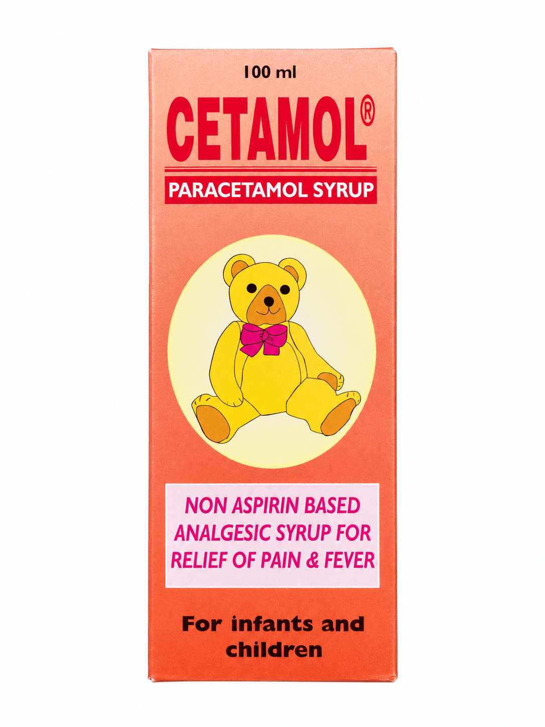 CETAMOL PARACETAMOL SYRUP 100ML- FOR INFANTS AND CHILDREN