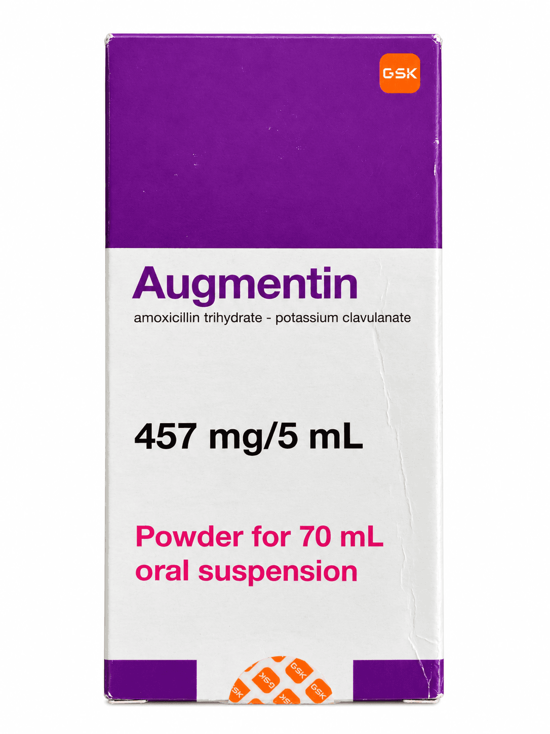AUGMENTIN AMOXICILLIN& CLAVULANATE ORAL SUSPENSION 228MG/5ML -70ML
