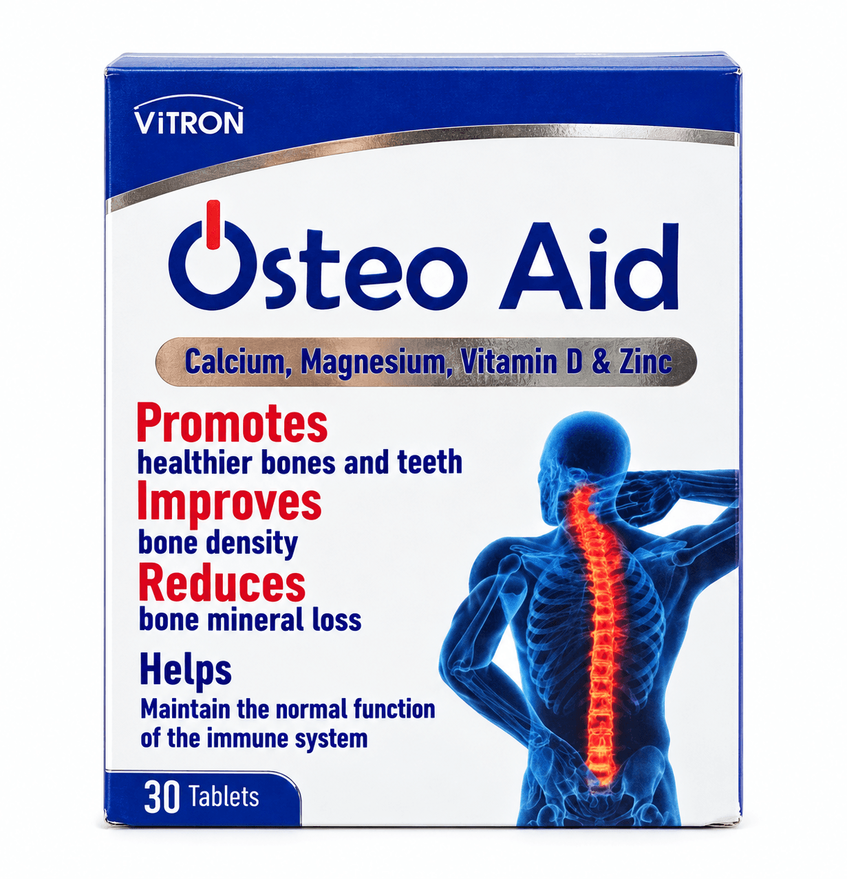 OSTEO AID – VITRON – 30 TABLETS