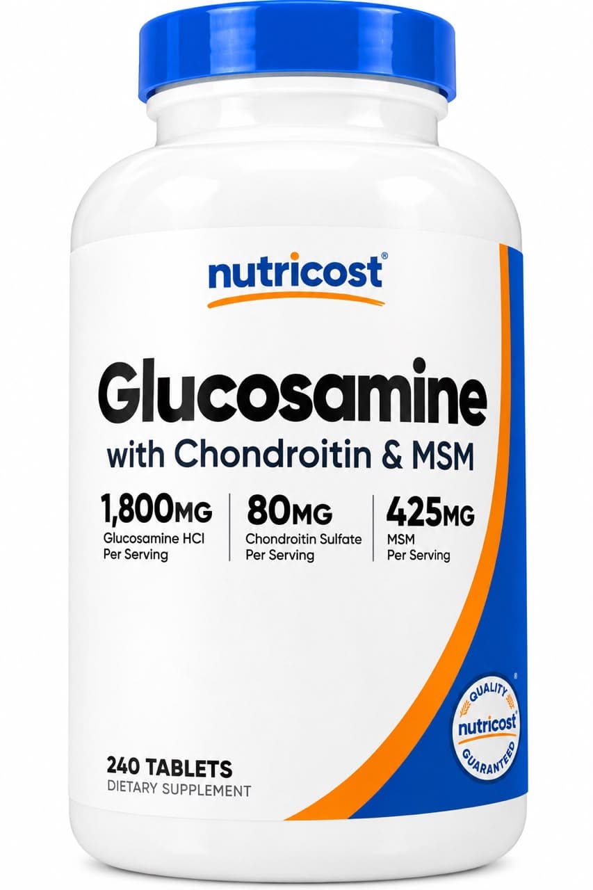Nutricost Glucosamine with Chondroitin & MSM – 240 Tablets