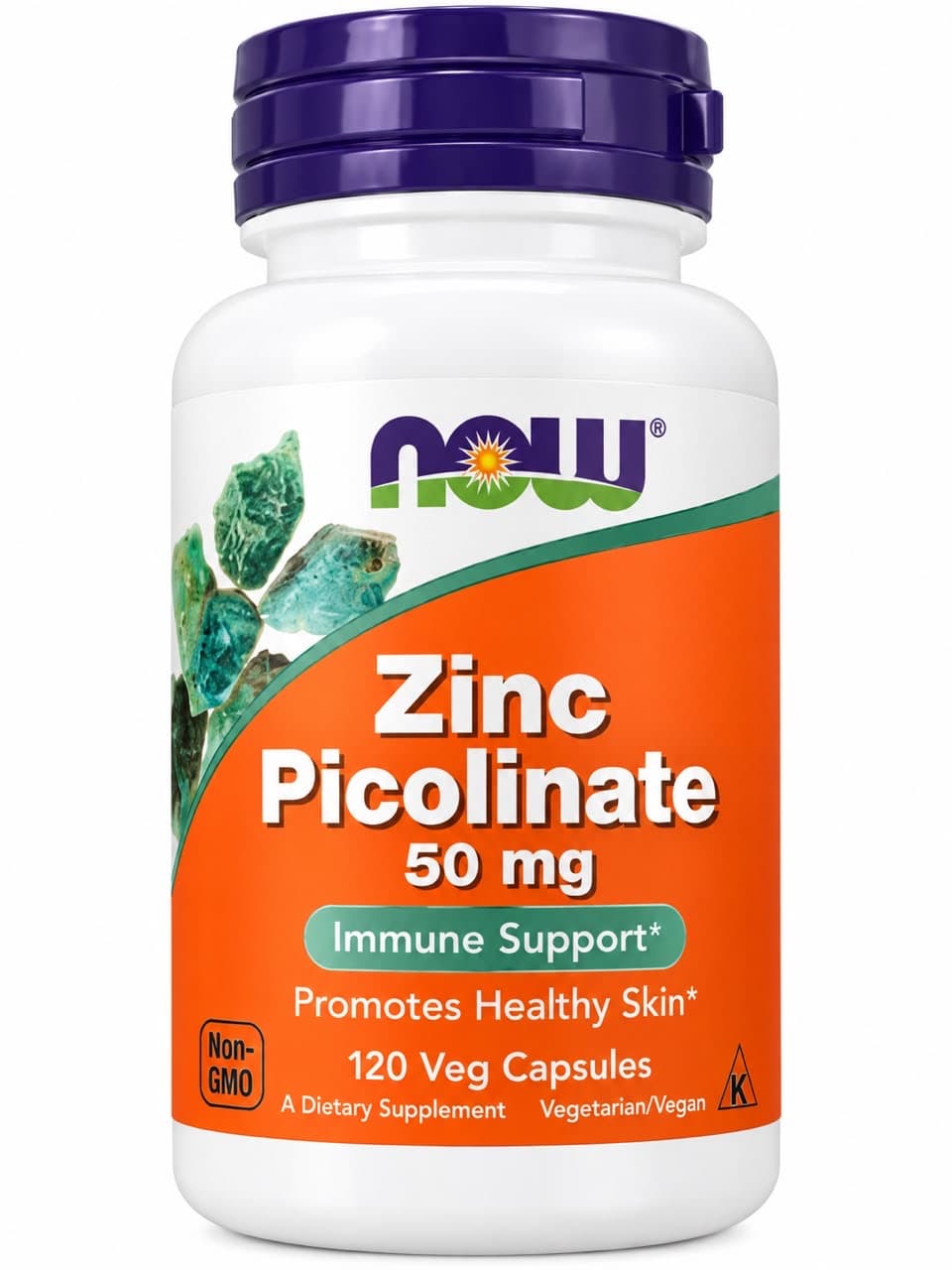 NOW Foods Zinc Picolinate 50mg – 120 Veg Capsules