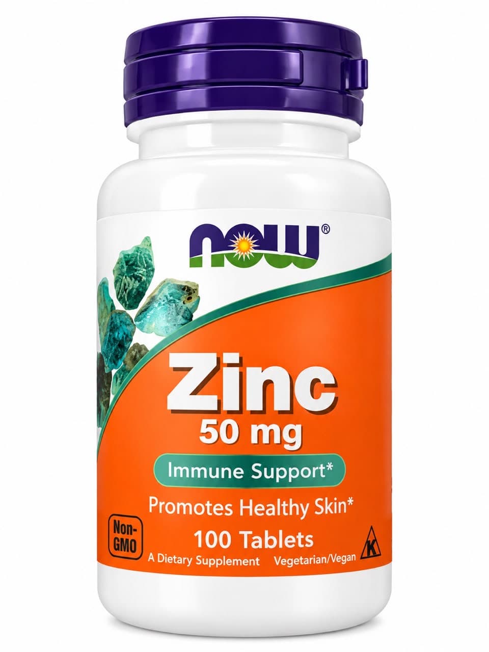NOW Foods Zinc 50mg – 100 Tablets