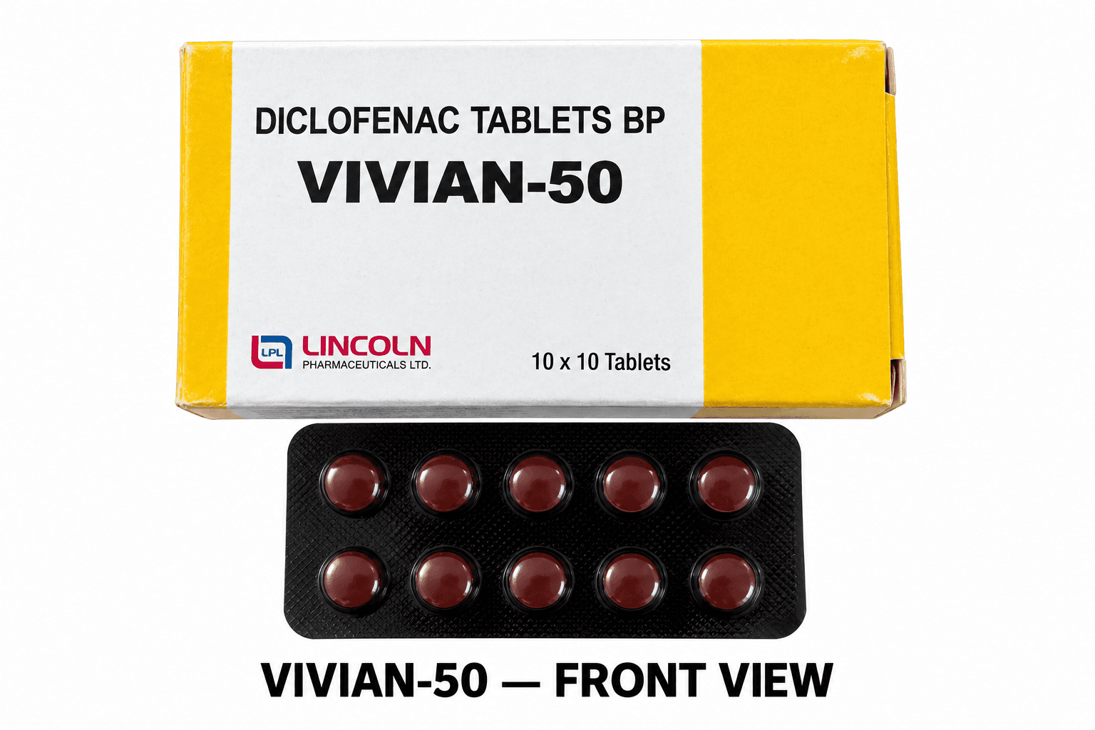 VIVIAN-50 DICLOFENAC SODIUM 50 MG — 100 TABLETS