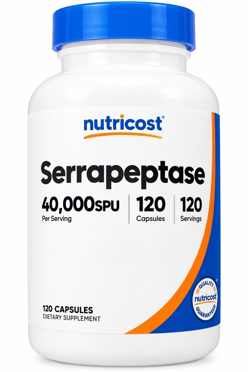 Nutricost Serrapeptase 40,000 SPU – 120 Capsules