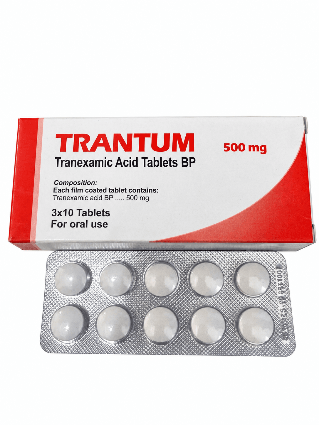 TRANTUM 500 MG TRANEXAMIC ACID.