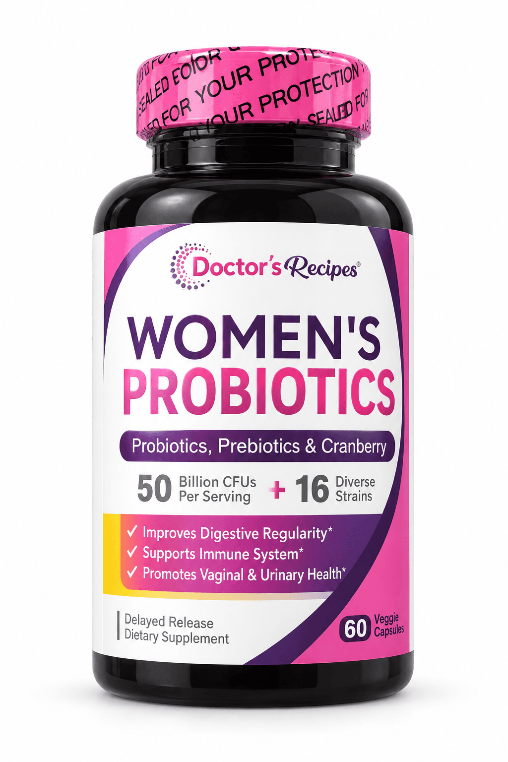 Doctor’s Recipes Women’s Probiotics — 60 Veggie Capsules