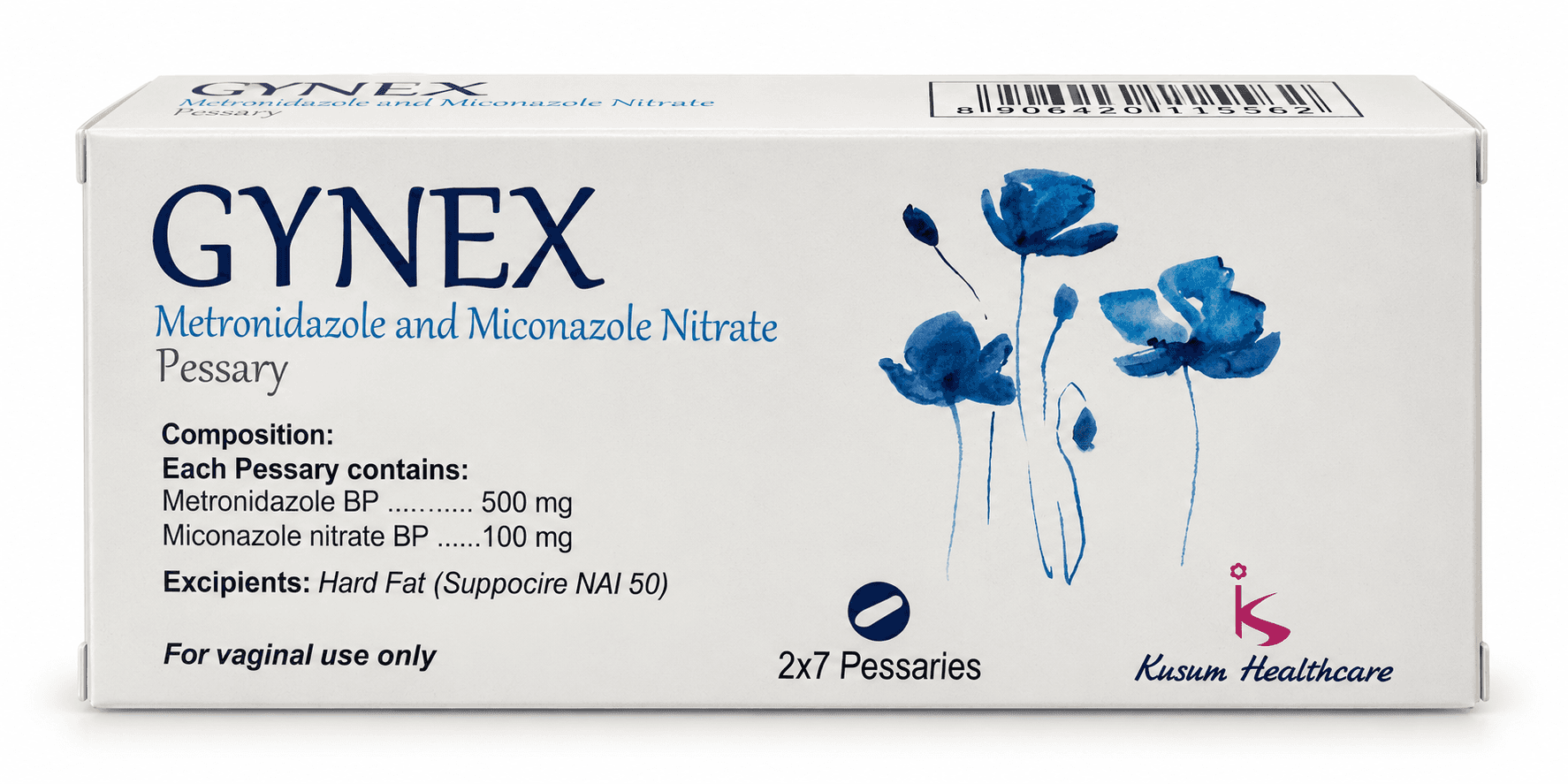 Gynex Pessaries – 14 Pessaries (2 × 7)